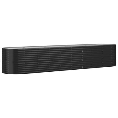 Vidaxl Planning Box 368x80x68 cm in polvere con antracite in acciaio rivestito