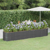 Vidaxl Planning Box 368x80x68 cm in polvere con antracite in acciaio rivestito