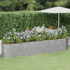 Vidaxl fioriera 368x80x68 cm in polvere colorata in acciaio rivestito