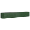Casella di pianificazione Vidaxl 440x80x68 cm in polvere verdi in acciaio rivestito