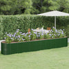 Casella di pianificazione Vidaxl 440x80x68 cm in polvere verdi in acciaio rivestito