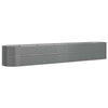 Scatola di pianificazione Vidaxl 440x80x68 cm in polvere grigio in acciaio rivestito
