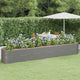 Vidaxl plantenbak 440x80x68 cm gegalvaniseerd staal grijs