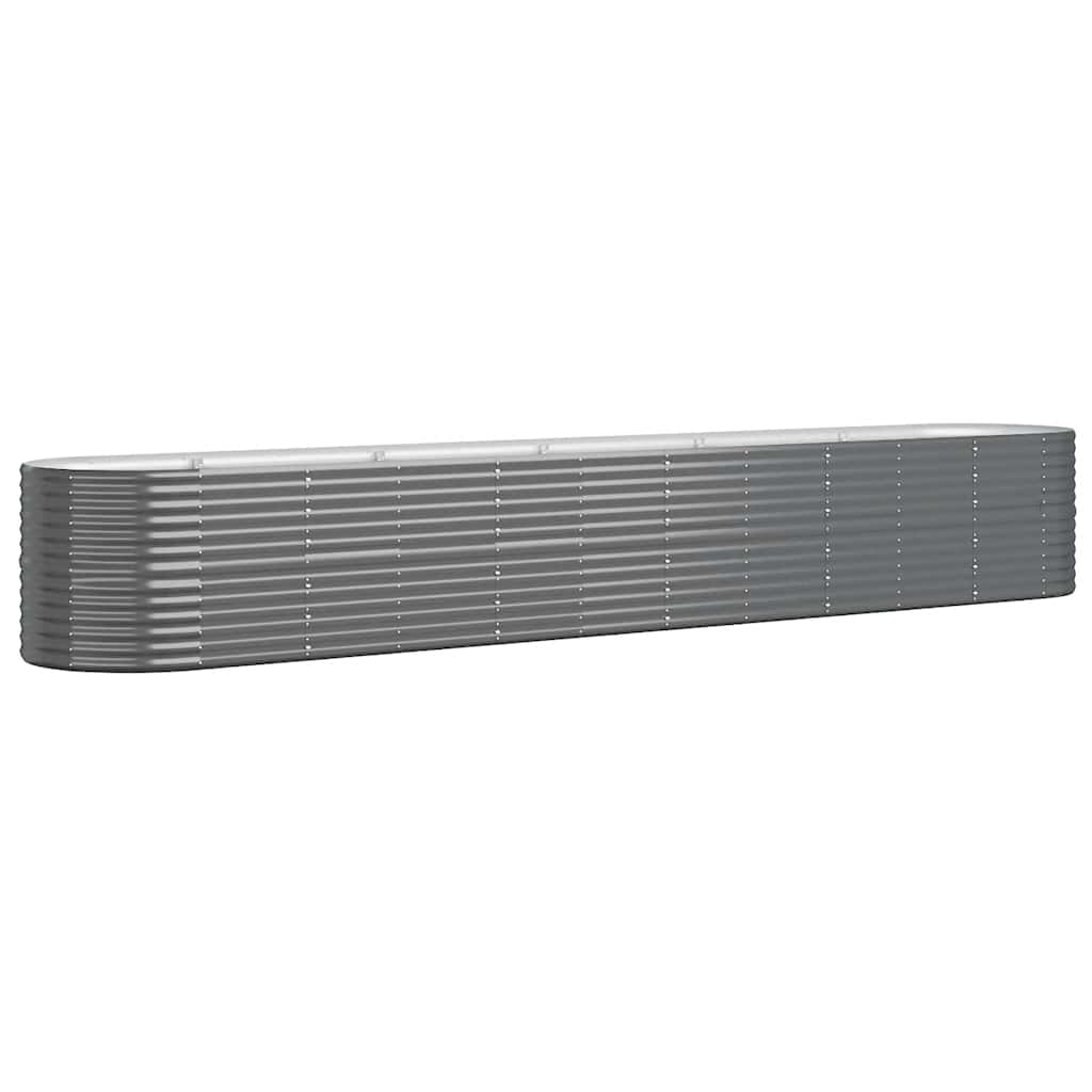 Vidaxl plantenbak 440x80x68 cm gegalvaniseerd staal antracietkleurig