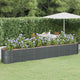 Vidaxl plantenbak 440x80x68 cm gegalvaniseerd staal antracietkleurig