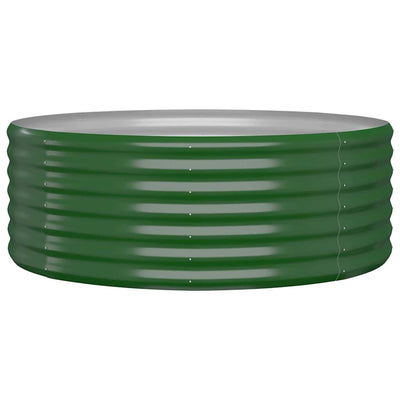 Scatola di pianificazione Vidaxl 100x100x36 cm in polvere verde rivestito