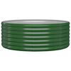 Scatola di pianificazione Vidaxl 100x100x36 cm in polvere verde rivestito
