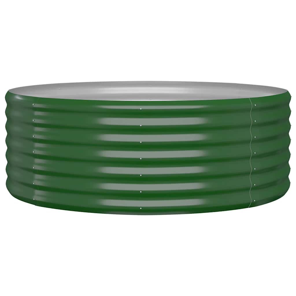 Scatola di pianificazione Vidaxl 100x100x36 cm in polvere verde rivestito