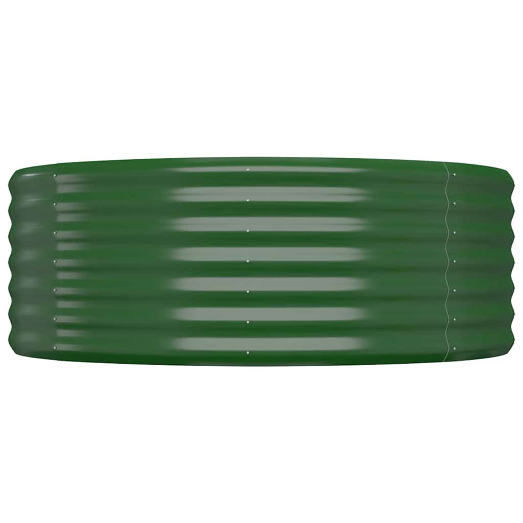 Scatola di pianificazione Vidaxl 100x100x36 cm in polvere verde rivestito
