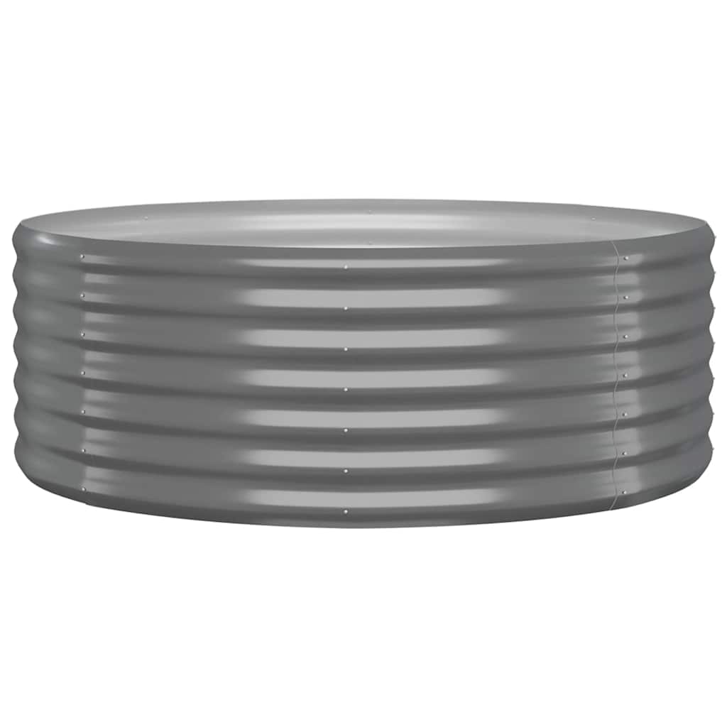 Scatola di pianificazione Vidaxl 100x100x36 cm in polvere grigio rivestito