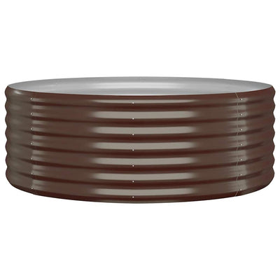 Casella di pianificazione Vidaxl 100x100x36 cm in polvere in acciaio rivestito
