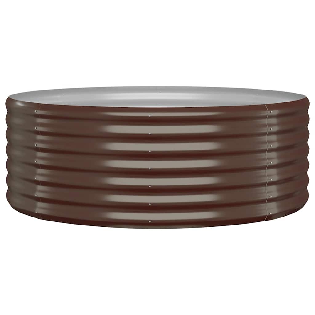 Casella di pianificazione Vidaxl 100x100x36 cm in polvere in acciaio rivestito