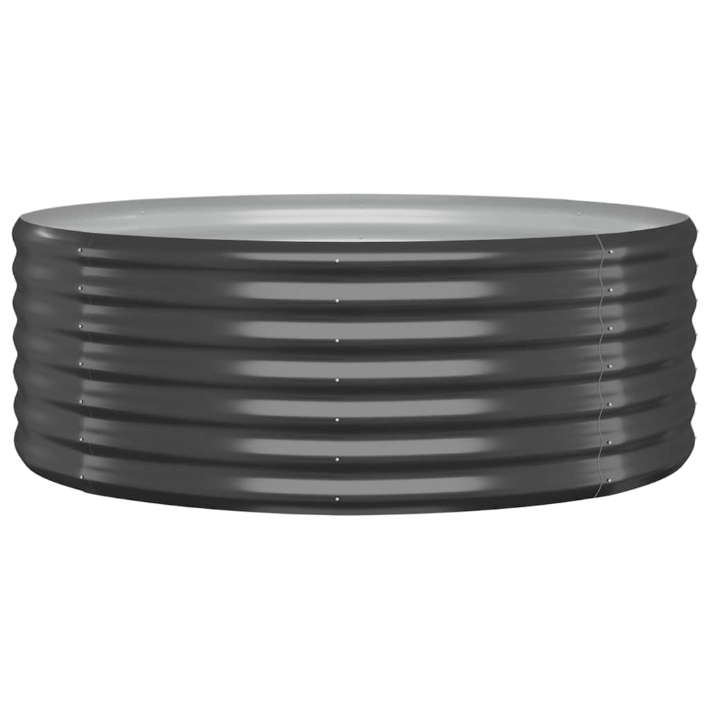 Casella di pianificazione Vidaxl 100x100x36 cm in polvere antracite in acciaio rivestito