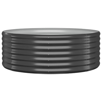 Casella di pianificazione Vidaxl 100x100x36 cm in polvere antracite in acciaio rivestito