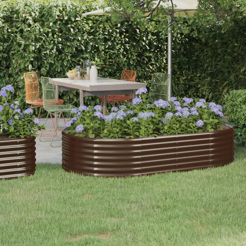 Scatola di pianificazione Vidaxl 175x100x36 cm in polvere ricoperta di marrone ricoperto