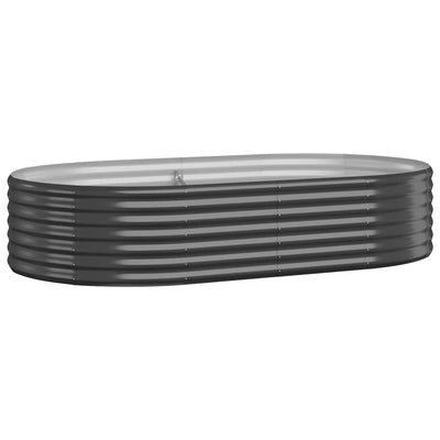 Vidaxl Planning Box 175x100x36 cm in polvere con antracite in acciaio rivestito