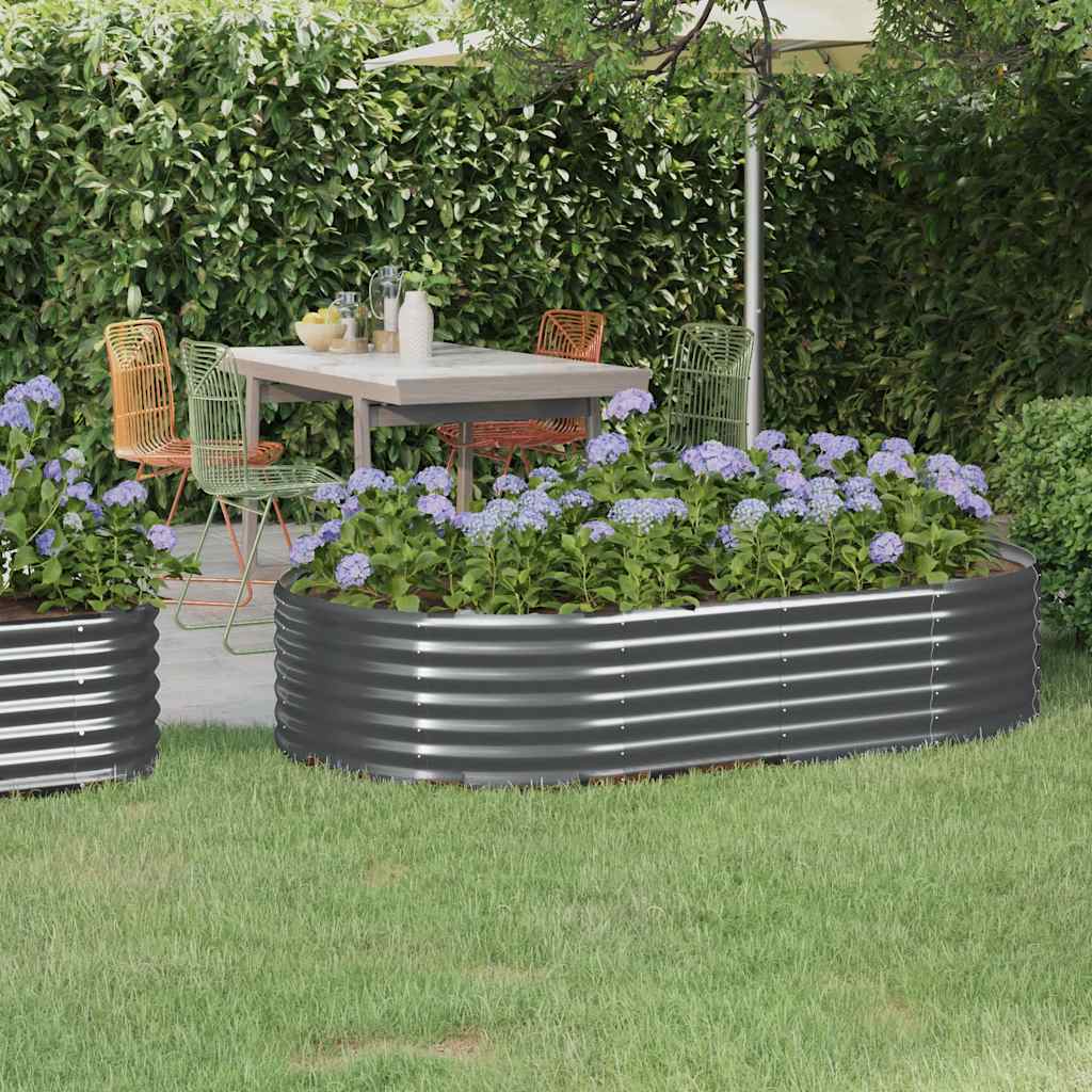 Vidaxl plantenbak 175x100x36 cm gegalvaniseerd staal antracietkleurig