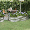 Vidaxl Planning Box 175x100x36 cm en polvo -acero de acero de color plateado