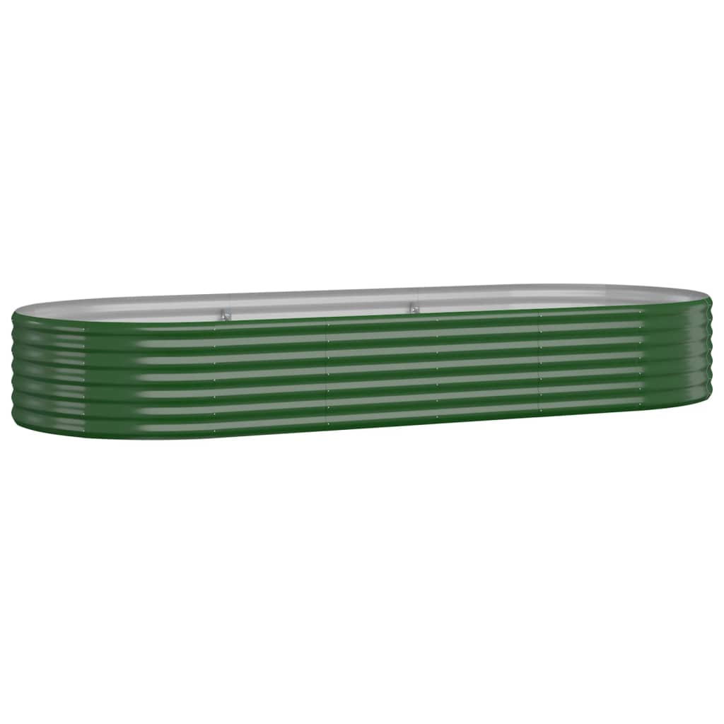 Vidaxl plantenbak 249x100x36 cm gegalvaniseerd staal groen
