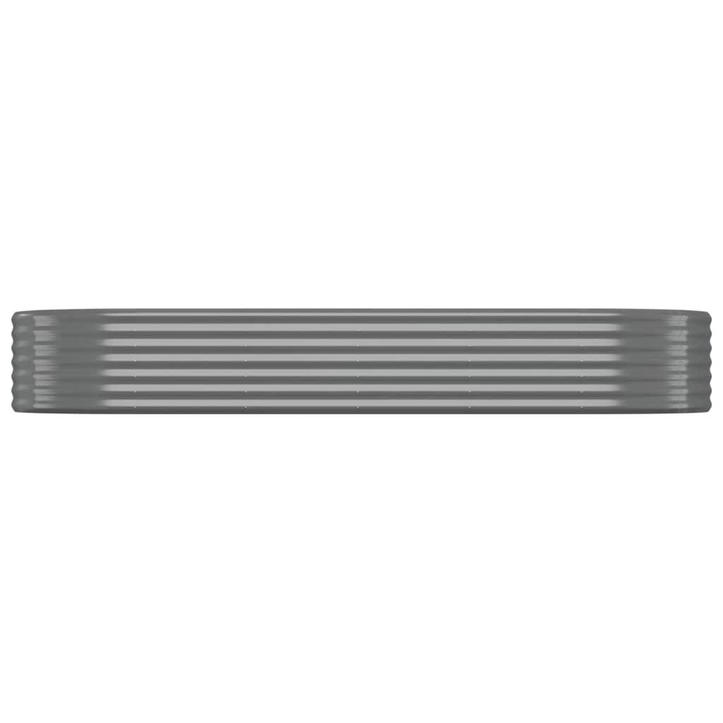 Vidaxl plantenbak 249x100x36 cm gegalvaniseerd staal grijs