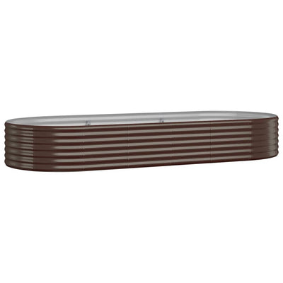 Casella di pianificazione Vidaxl 249x100x36 cm in polvere ricoperta di marrone rivestito