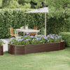 Casella di pianificazione Vidaxl 249x100x36 cm in polvere ricoperta di marrone rivestito