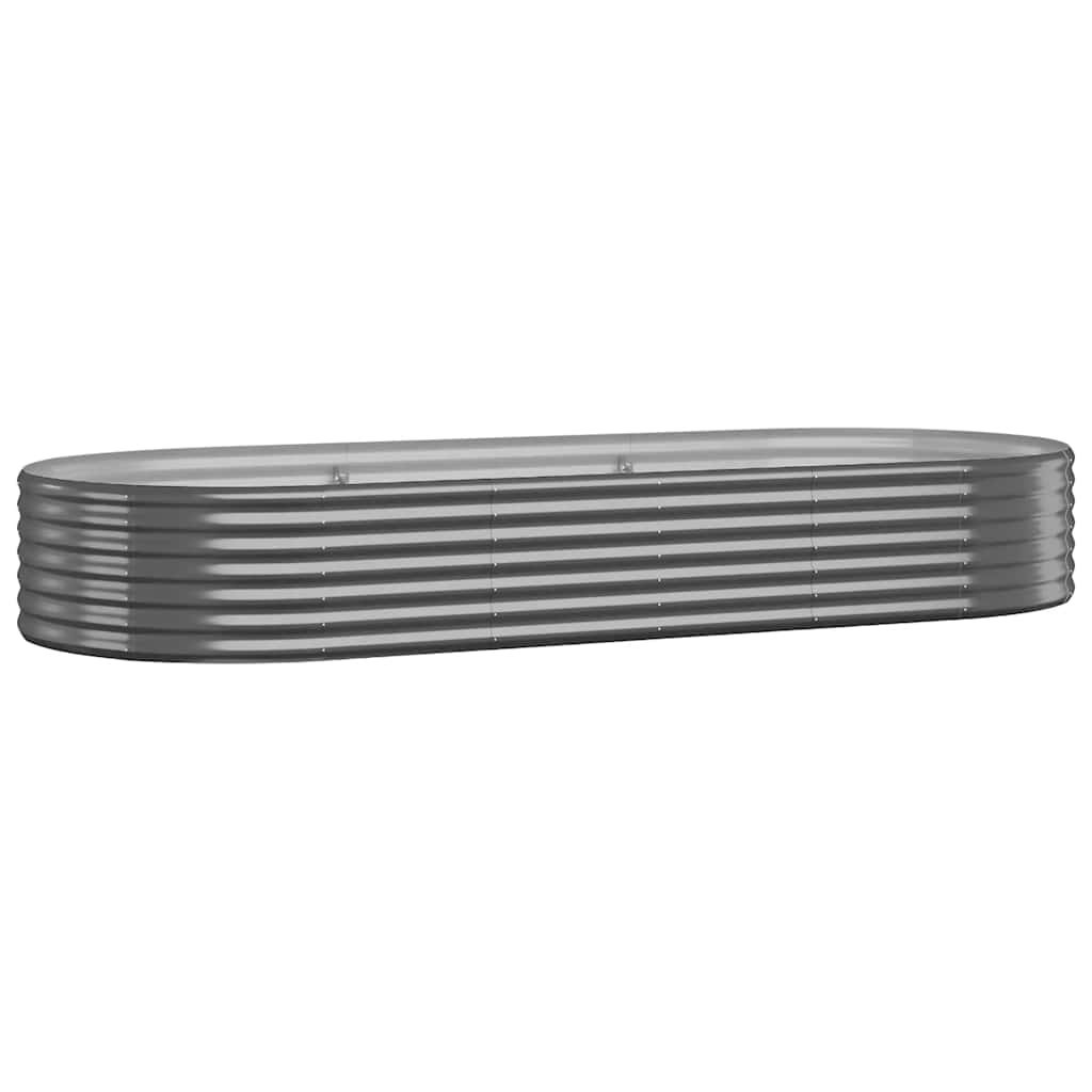 Vidaxl plantenbak 249x100x36 cm gegalvaniseerd staal antracietkleurig