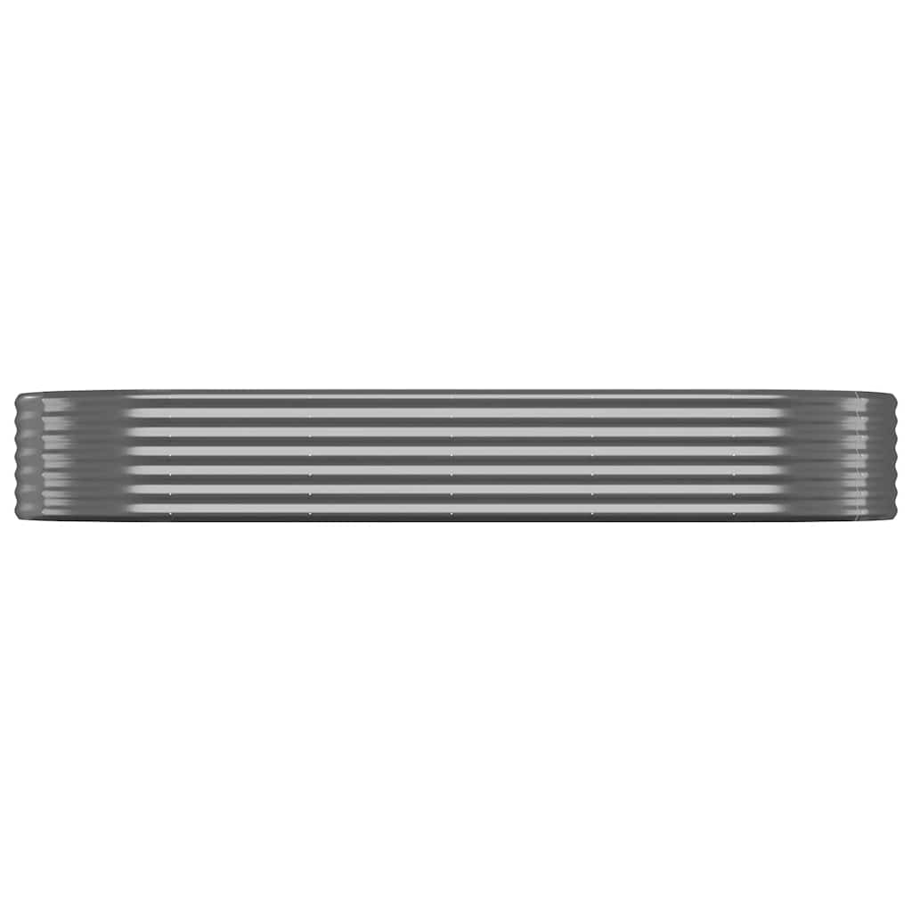 Vidaxl plantenbak 249x100x36 cm gegalvaniseerd staal antracietkleurig