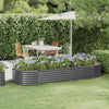 Casella di pianificazione Vidaxl 249x100x36 cm in polvere con antracite in acciaio rivestito