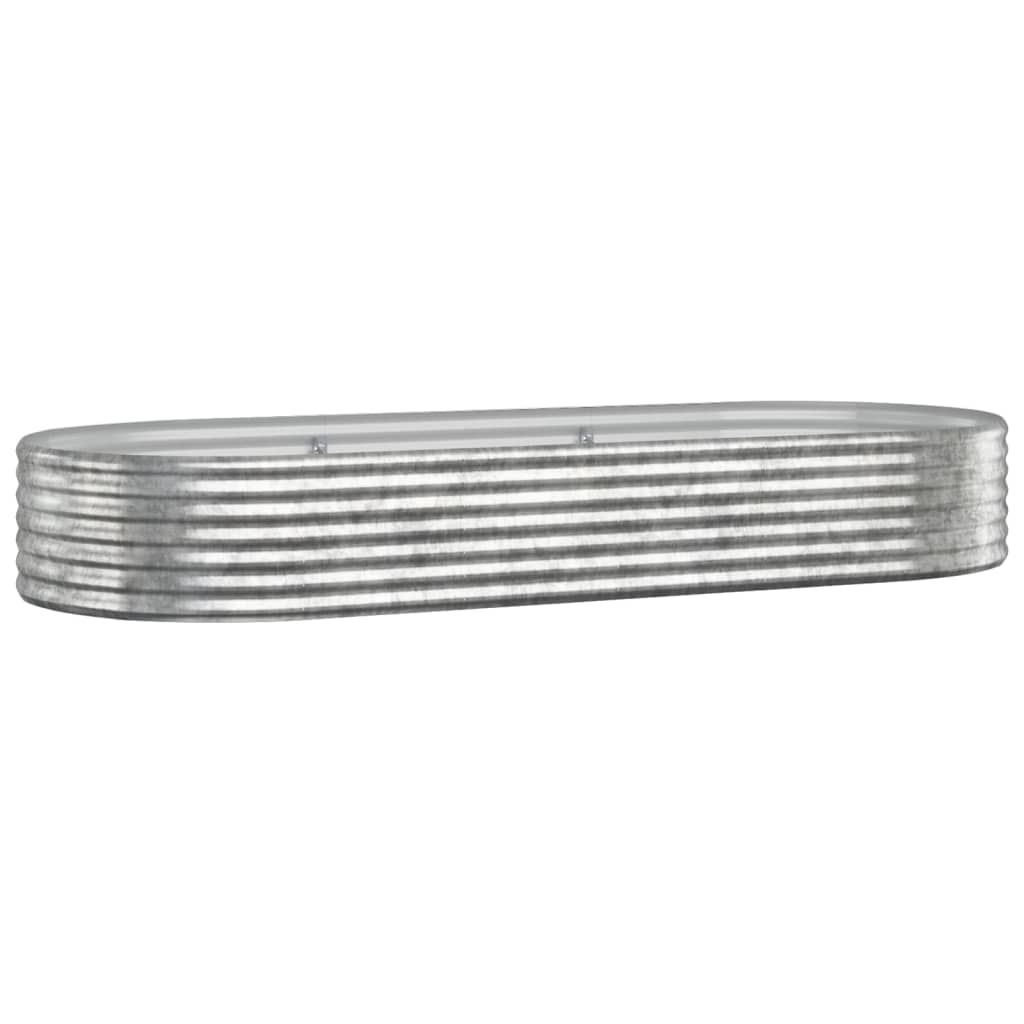 Jardinera vidaxx 249x100x36 cm acero galvanizado color plata