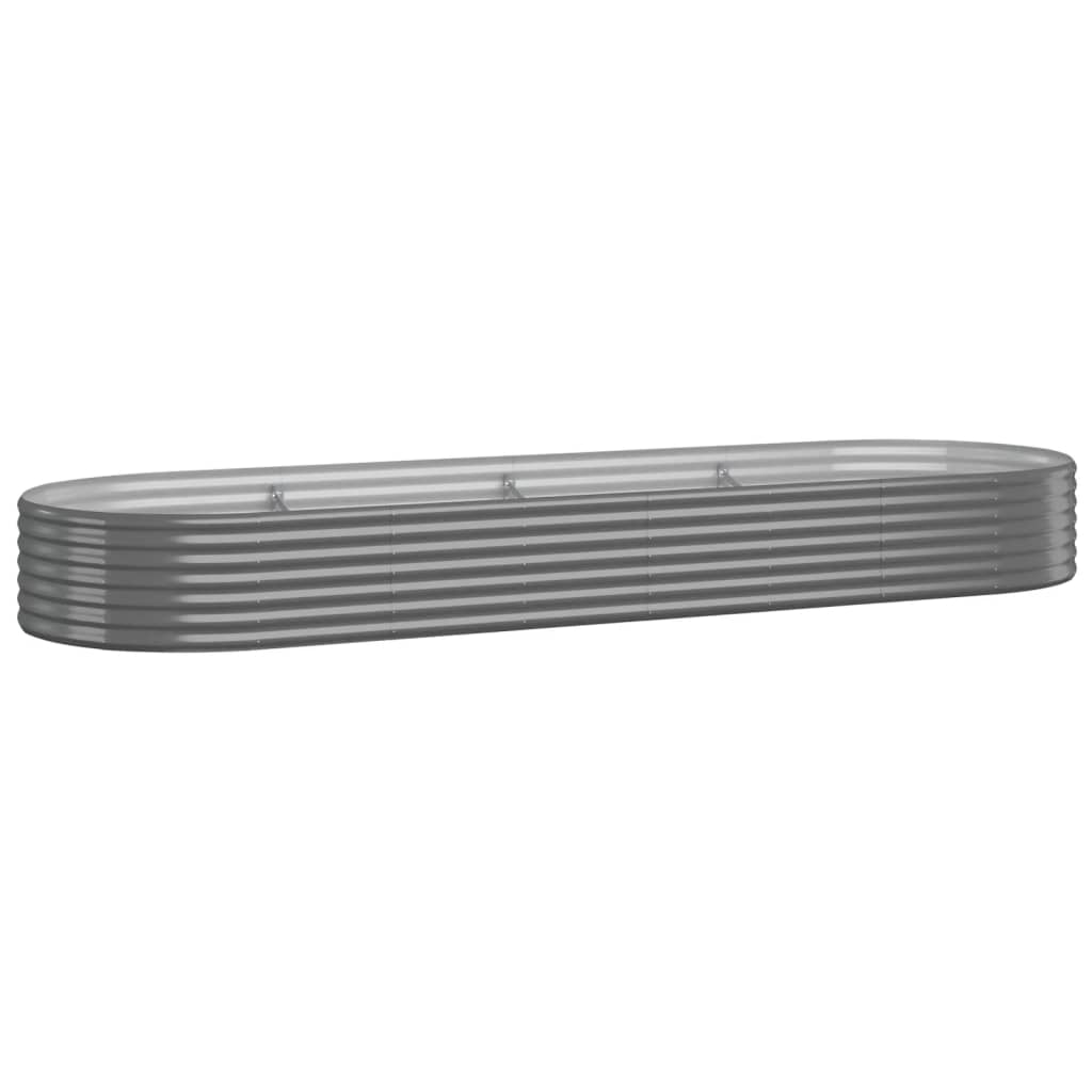 Vidaxx jardinera 322x100x36 cm acero galvanizado gris
