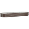 Vidaxx jardinera 322x100x36 cm acero galvanizado marrón