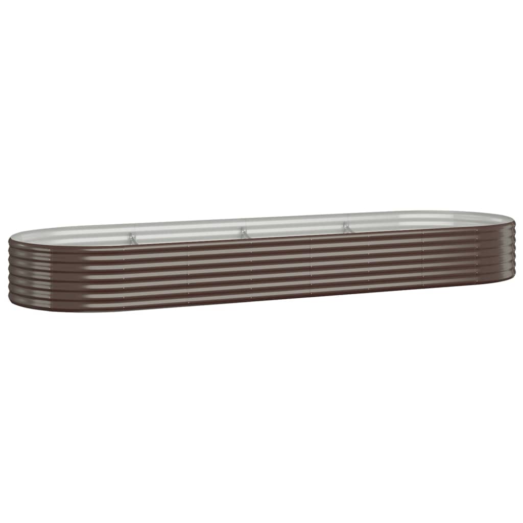 Vidaxx jardinera 322x100x36 cm acero galvanizado marrón