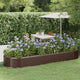 Vidaxx jardinera 322x100x36 cm acero galvanizado marrón
