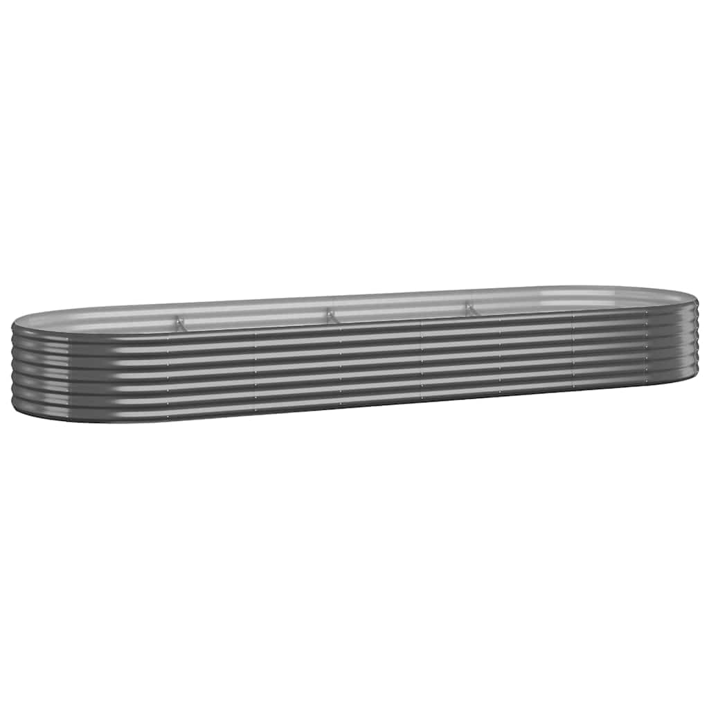 Vidaxl plantenbak 322x100x36 cm gegalvaniseerd staal antracietkleurig