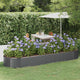 Vidaxl plantenbak 322x100x36 cm gegalvaniseerd staal antracietkleurig