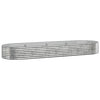 Vidaxl plantenbak 322x100x36 cm gegalvaniseerd staal zilverkleurig