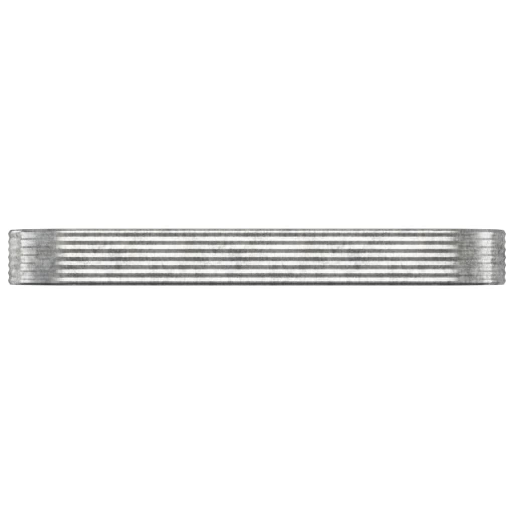 Vidaxl plantenbak 322x100x36 cm gegalvaniseerd staal zilverkleurig