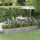 Vidaxl plantenbak 322x100x36 cm gegalvaniseerd staal zilverkleurig