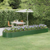 Vidaxx jardinera 396x100x36 cm acero galvanizado verde