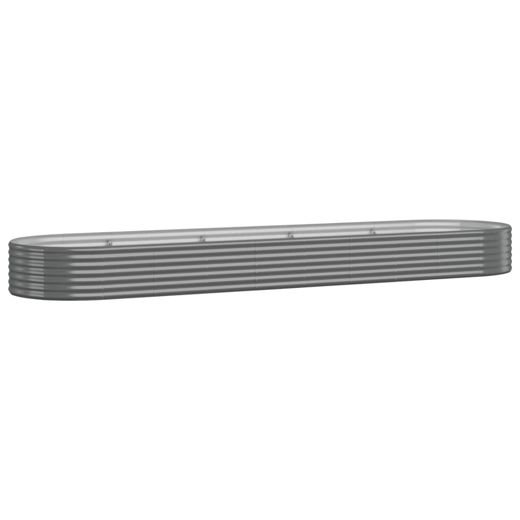 Fioriera Vidaxx 396x100x36 cm acciaio zincato grigio
