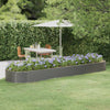 Fioriera Vidaxx 396x100x36 cm acciaio zincato grigio