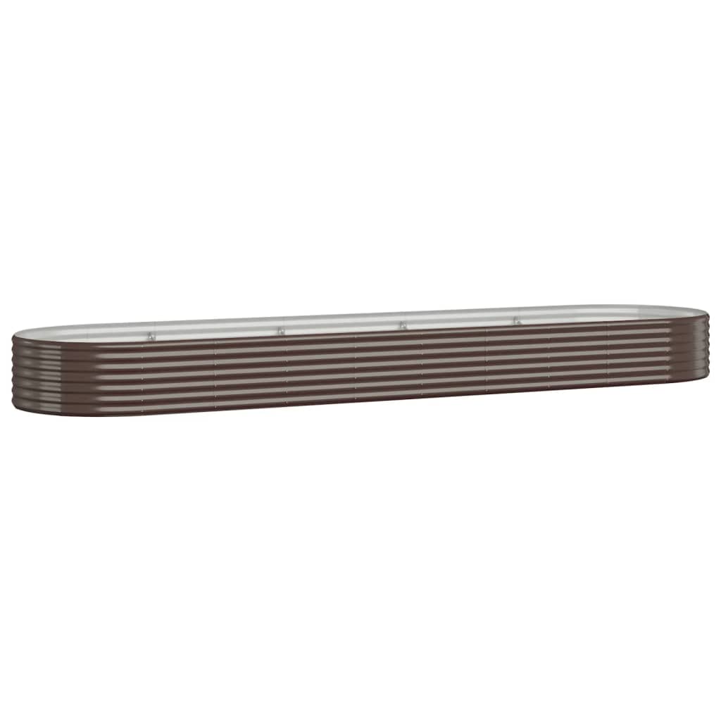 Vidaxx jardinera 396x100x36 cm acero galvanizado marrón