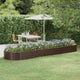Vidaxx jardinera 396x100x36 cm acero galvanizado marrón