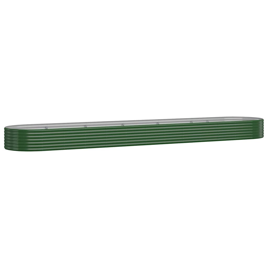 Fioriera Vidaxx 507x100x36 cm in acciaio zincato verde