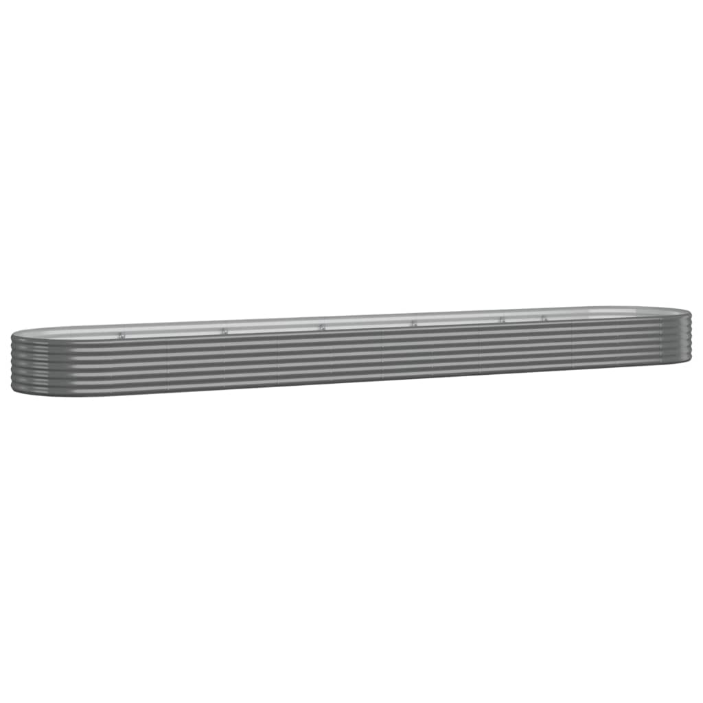 Casella di pianificazione Vidaxl 507x100x36 cm in polvere grigio rivestito