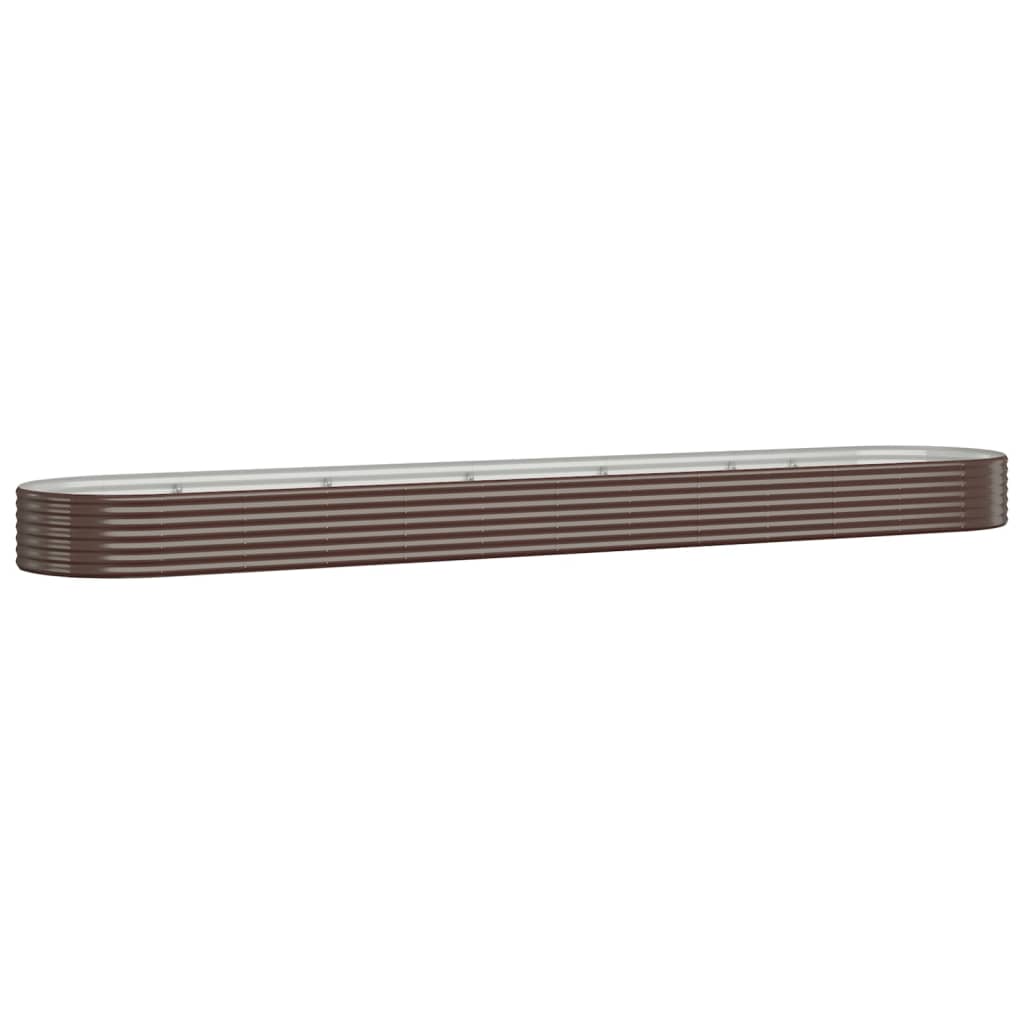 Vidaxl plantenbak 507x100x36 cm gegalvaniseerd staal bruin