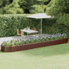 Casella di pianificazione Vidaxl 507x100x36 cm in polvere ricoperta di marrone rivestito