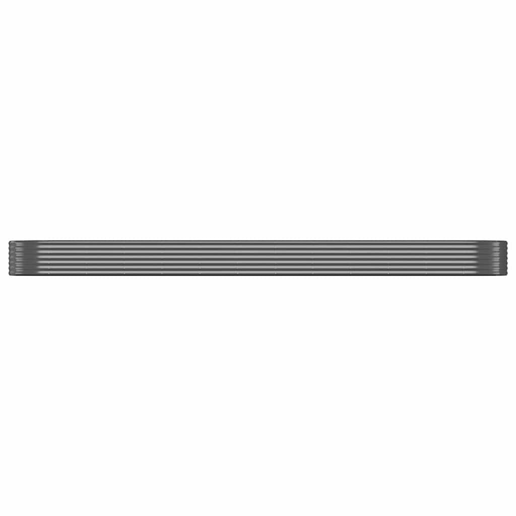 Fioriera Vidaxx 507x100x36 cm in acciaio zincato antracite