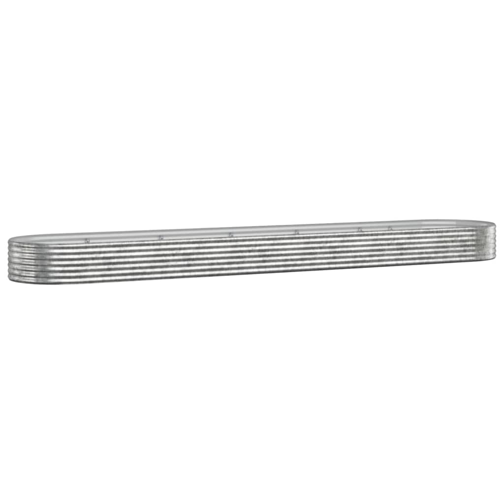 Casella di pianificazione Vidaxl 507x100x36 cm in polvere colorata in acciaio rivestito